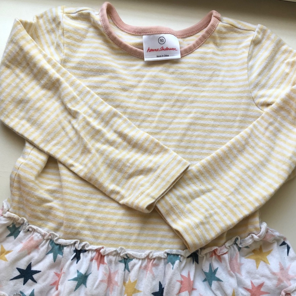 Hanna Andersson yellow striped dress